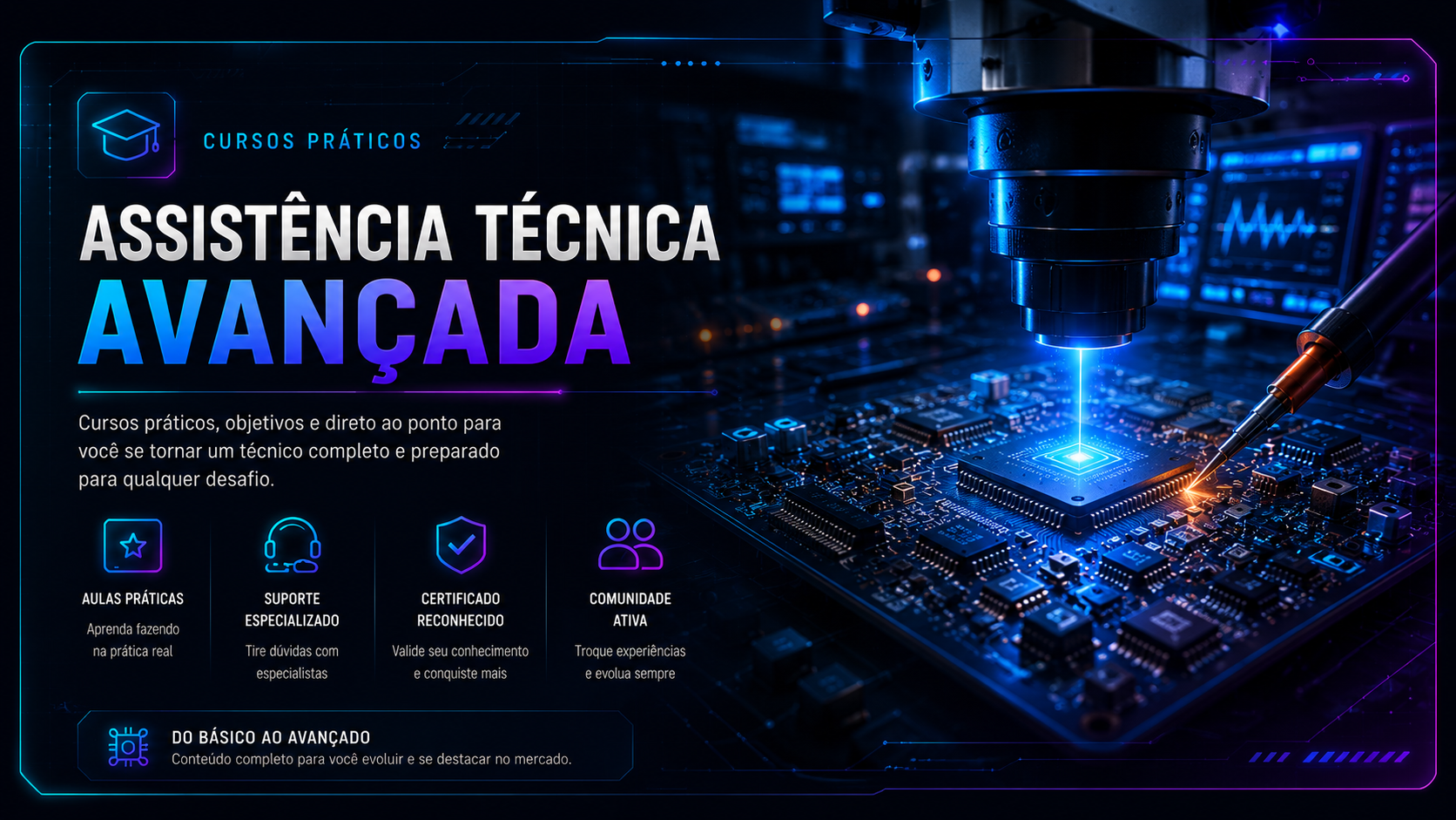 Ferramentas técnicas profissionais - PCB com sonda laser